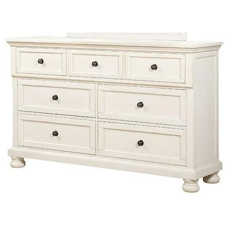 Traditional 7-Drawer Dresser with Hidden Jewelry Tray Drawer